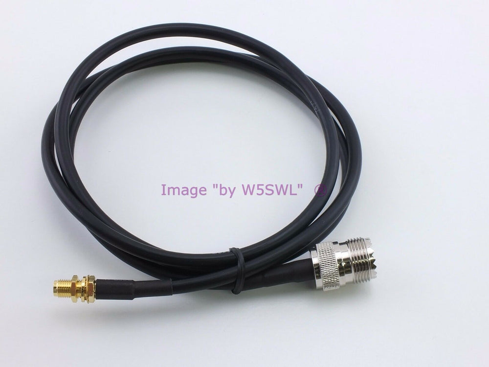 UHF Female to SMA Female 3ft RG58 RF Radio Test Jumper Patch Coax Cable - Dave's Hobby Shop by W5SWL