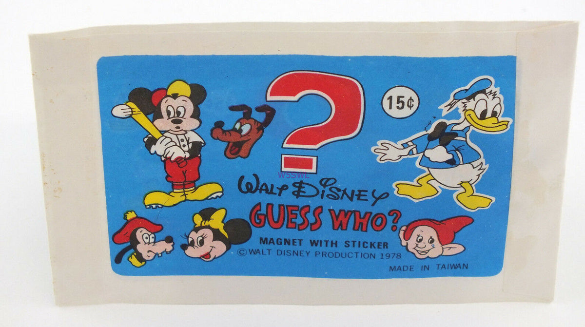 Walt Disney Guess Who? Magnet With Sticker Vintage 1978 New from old dealer stk - Dave's Hobby Shop by W5SWL