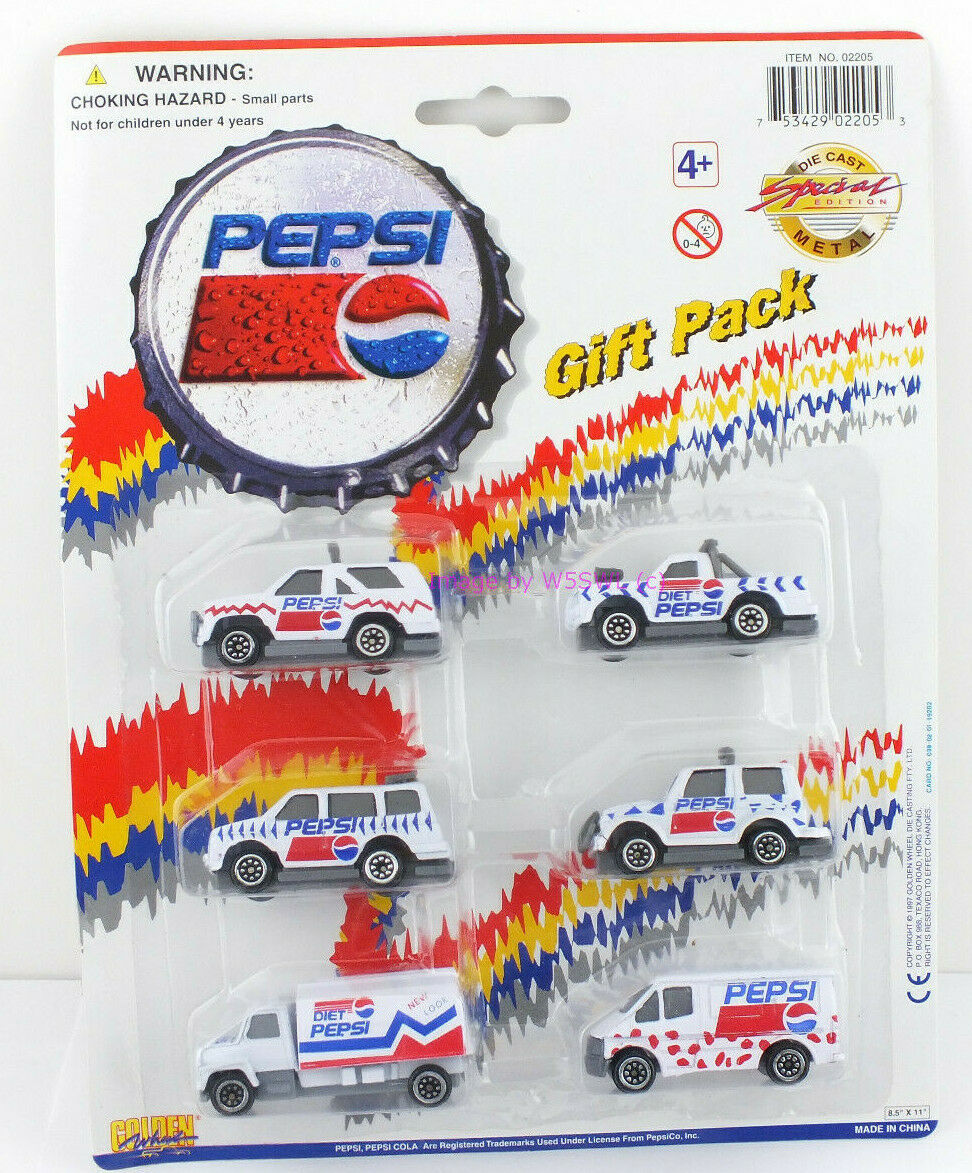 Golden Wheel Pepsi Special Edition Gift Pack Die Cast Cars Trucks 1997 (bin205) - Dave's Hobby Shop by W5SWL