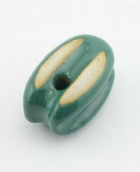 Load image into Gallery viewer, Antenna Insulator GREEN Ceramic EGG HF Dipole Vee Endfed Wire Set of 3 - Dave&#39;s Hobby Shop by W5SWL
