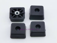 Load image into Gallery viewer, Set of 4 - Square Rubber Feet .390&quot; Tall - Steel Bushing Set of 4 - Dave&#39;s Hobby Shop by W5SWL

