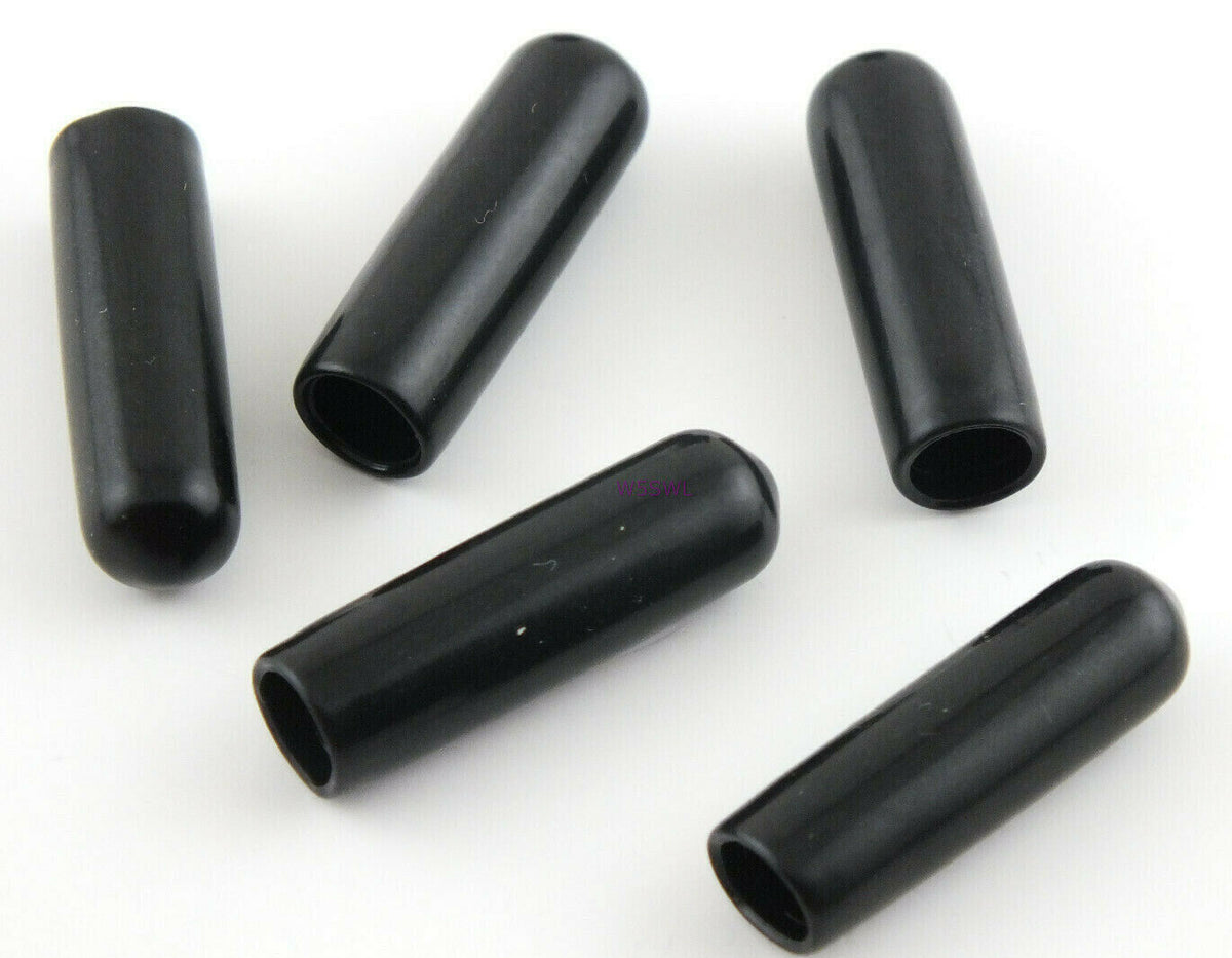 Antenna Tubing Flexible Vinyl 1/4"-5/16" ID Caps Black 1" Long 5PK - Dave's Hobby Shop by W5SWL