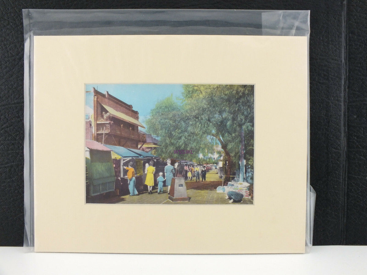Olivera Street Los Angeles California Matted Picture - Dave's Hobby Shop by W5SWL