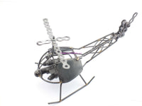 Load image into Gallery viewer, Metal Wire Frame Helicopter Collectible Adjustable Position Blades (bin2) - Dave&#39;s Hobby Shop by W5SWL
