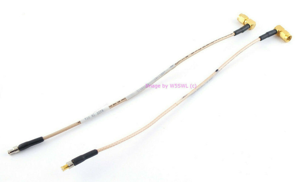 MCX Plug to Right Angle SMA Male RG-316 9" Coax Jumper - Dave's Hobby Shop by W5SWL