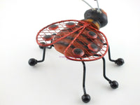 Load image into Gallery viewer, Unique Painted Metal Lady Bug Decorative Room Accent Display NEW - Dave&#39;s Hobby Shop by W5SWL
