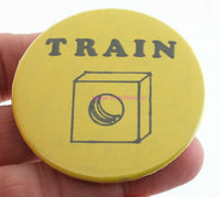 Load image into Gallery viewer, Train Nut Badge - Dave&#39;s Hobby Shop by W5SWL
