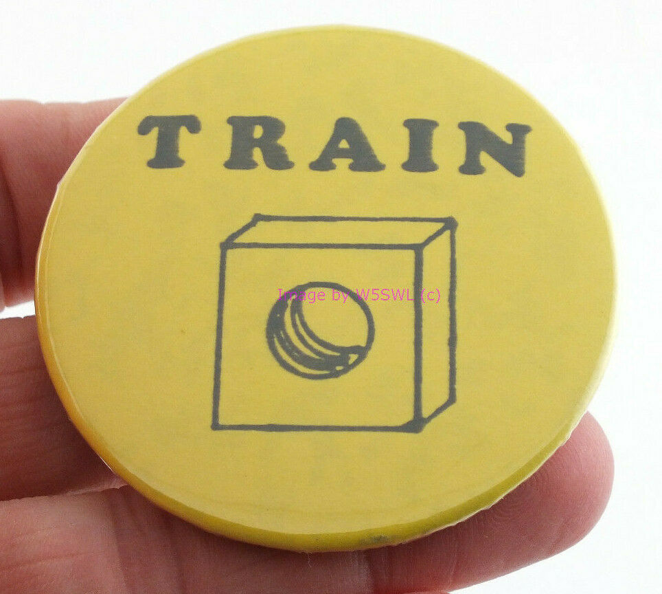 Train Nut Badge - Dave's Hobby Shop by W5SWL