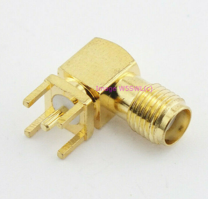 SMA Female Right Angle PCB Mount Connector - Dave's Hobby Shop by W5SWL