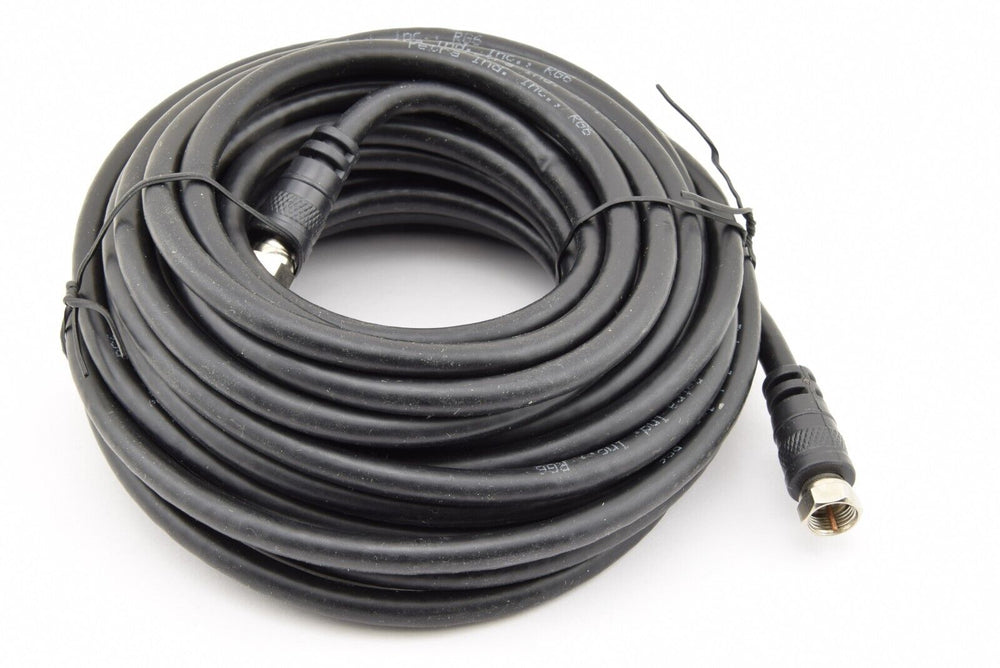 25ft RG-6 Coaxial Cable for Sat CATV HDTV Stereo TV 75 Ohm BLACK - Dave's Hobby Shop by W5SWL