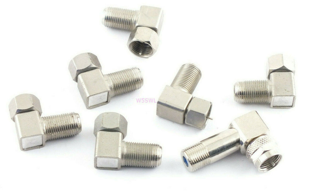 Type F 90 Degree Right Angle  Elbow Adapters - Set of 7 - Dave's Hobby Shop by W5SWL