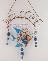 Load image into Gallery viewer, SS Sarna Copper Fish Welcome Hanger NEW Old Stock - Dave&#39;s Hobby Shop by W5SWL
