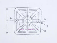 Load image into Gallery viewer, Set of 4 - Square Rubber Feet .390&quot; Tall - Steel Bushing Set of 4 - Dave&#39;s Hobby Shop by W5SWL
