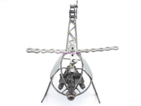 Load image into Gallery viewer, Metal Wire Frame Helicopter Collectible Adjustable Position Blades (bin2) - Dave&#39;s Hobby Shop by W5SWL
