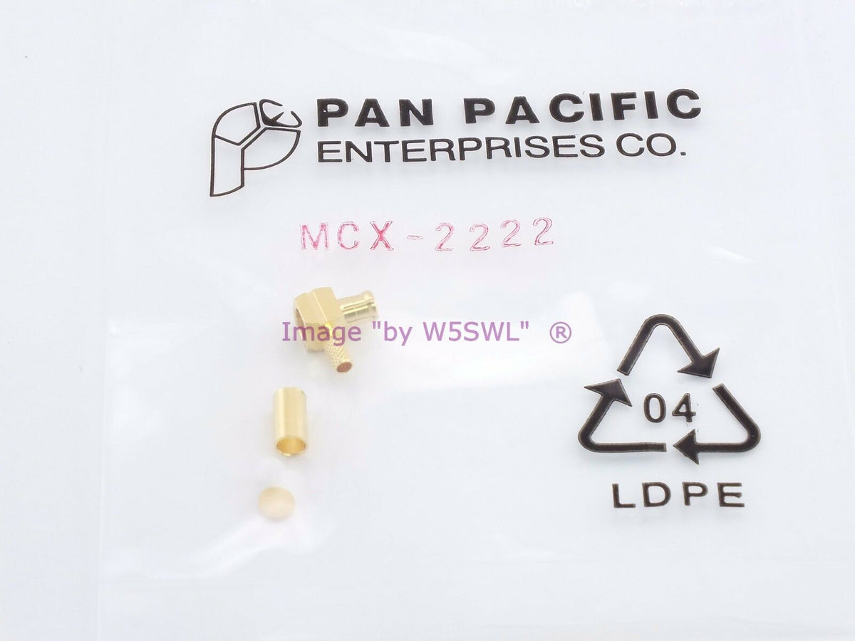 Pan Pacific MCX-2222 Crimp MCX 90 Degree RA Plug for RG-316 - Dave's Hobby Shop by W5SWL