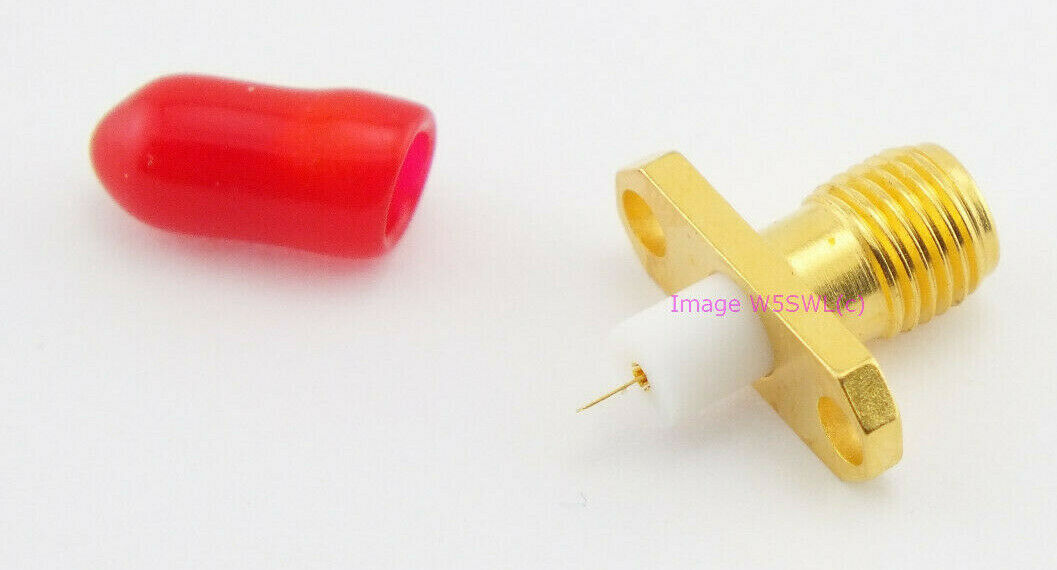 Microwave SMA Extended Dielectric Female 2-Hole Mount Connector - Dave's Hobby Shop by W5SWL