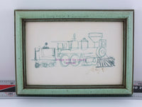 Load image into Gallery viewer, Framed Picture Steam Engine - Dave&#39;s Hobby Shop by W5SWL
