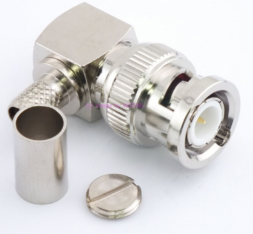 W5SWL BNC Right Angle Male Crimp Connector RG-8X LMR240 - Dave's Hobby Shop by W5SWL