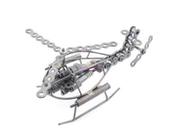 Load image into Gallery viewer, Hand Made Metal Wire Frame 3 Blade Helicopter Movable Blades (bin2) - Dave&#39;s Hobby Shop by W5SWL
