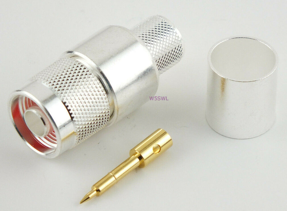 W5SWL Brand N Male Connector Silver Crimp for LMR-600 Series Cable - Dave's Hobby Shop by W5SWL