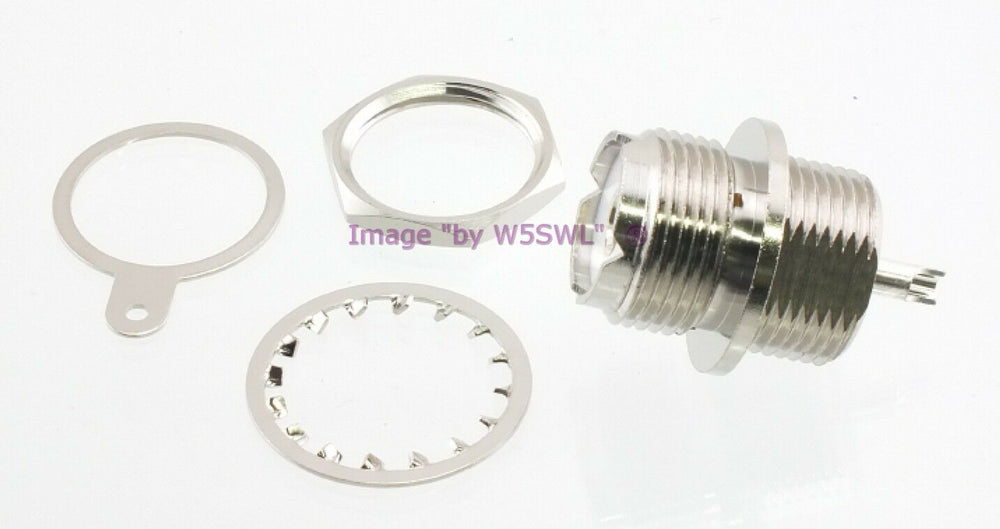 W5SWL Brand UHF Female Coax Connector Chassis Mount Round Hole - Dave's Hobby Shop by W5SWL