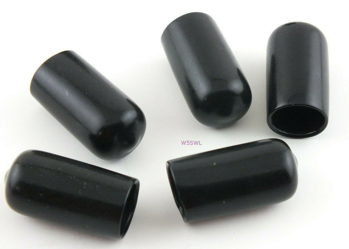 Antenna Tubing Flexible Vinyl 1/2-9/16" ID Caps Black 1" Long 5PK - Dave's Hobby Shop by W5SWL