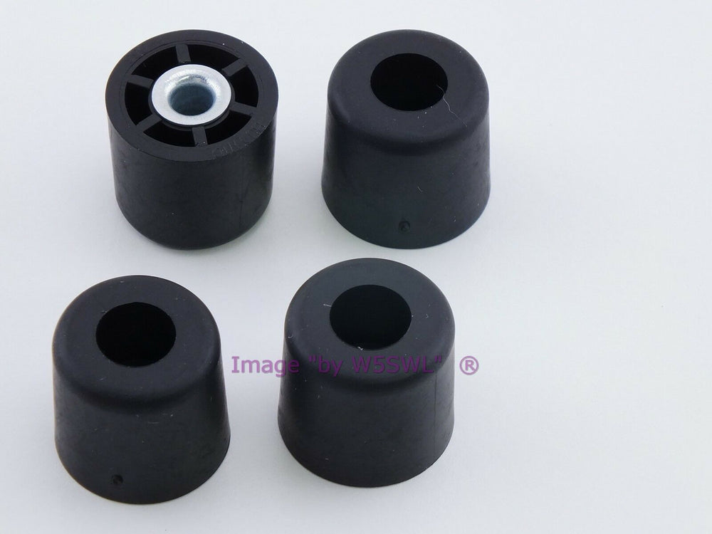 Rubber Feet .7" Tall - Steel Bushing Set of 4 Round - Dave's Hobby Shop by W5SWL