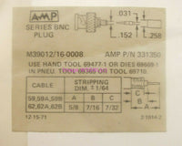 Load image into Gallery viewer, Amp Inc BNC Male Crimp Connector RG-59 Cable Types - Dave's Hobby Shop by W5SWL
