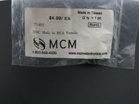 Load image into Gallery viewer, MCM BNC Male to RCA Female Connector Adapter - Dave's Hobby Shop by W5SWL
