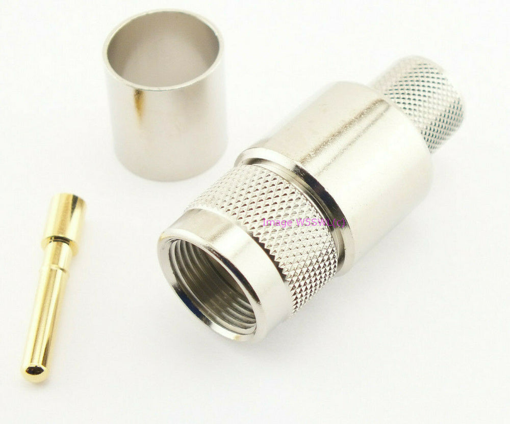 UHF Male Coax Connector LMR-600 Solder RF Pin - Crimp Ferrule - Dave's Hobby Shop by W5SWL