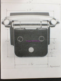 Load image into Gallery viewer, Cabinet Hinges Brushed Nickel Self Closing - One Pair with Mounting Screws Flat - Dave&#39;s Hobby Shop by W5SWL
