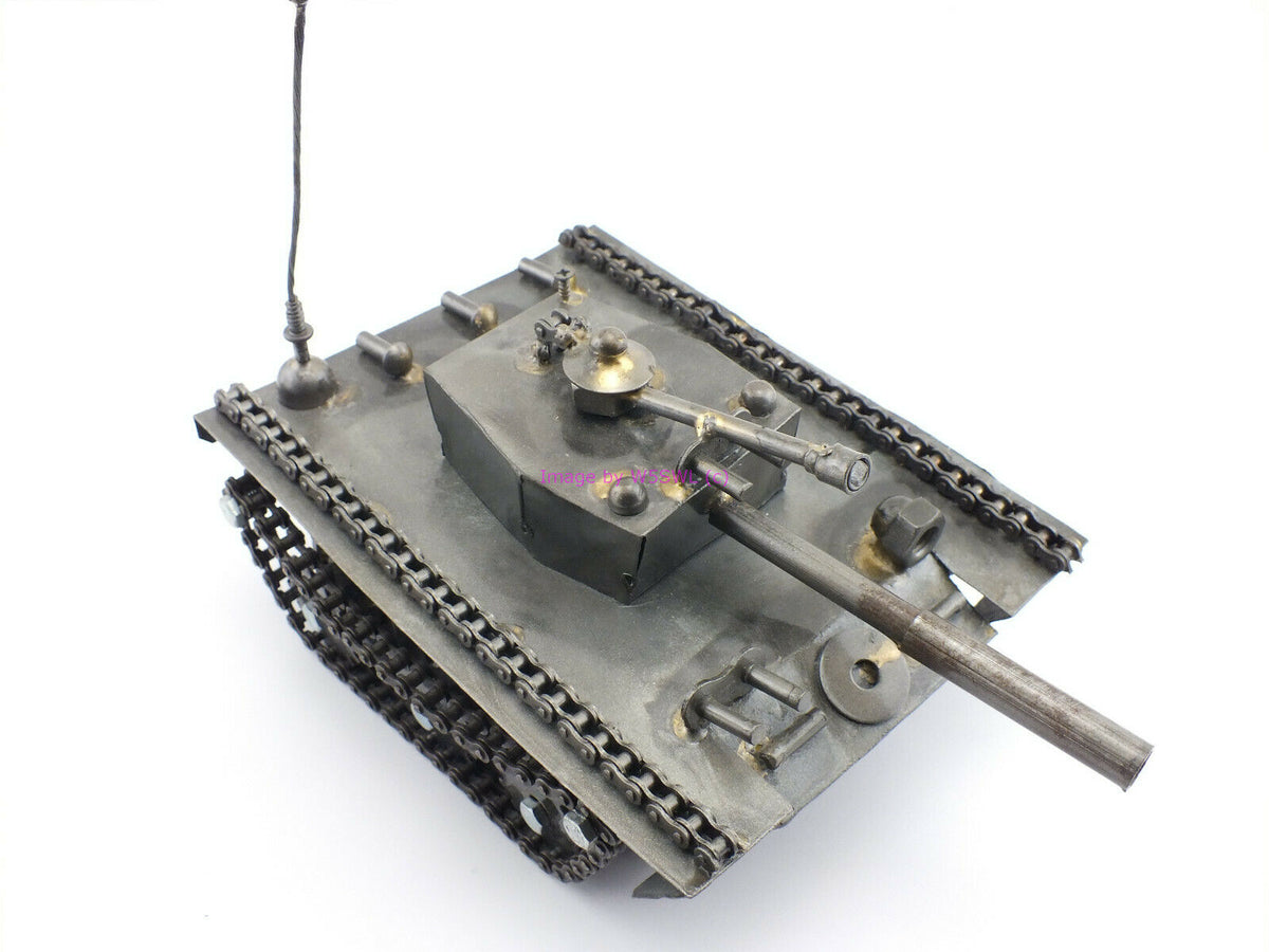 Hand Made Metal 2 Barrel Armoured Tank (bin2) - Dave's Hobby Shop by W5SWL