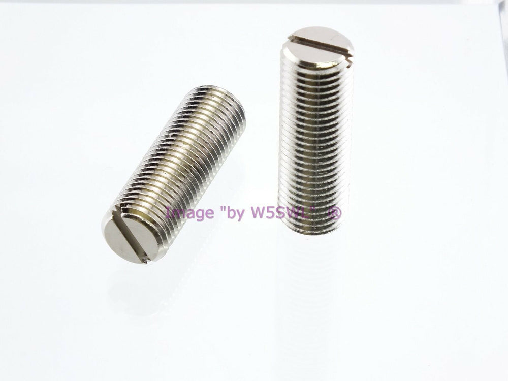 W5SWL Brand 3/8-24 Antenna Spring Stud All Thread Slotted End 2-Pack - Dave's Hobby Shop by W5SWL