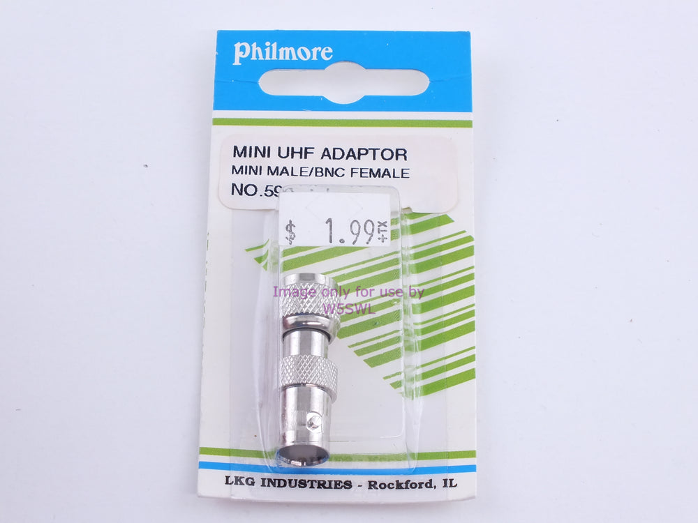 Philmore 590 Mini UHF Adaptor Mini Male/BNC Female (bin106) - Dave's Hobby Shop by W5SWL