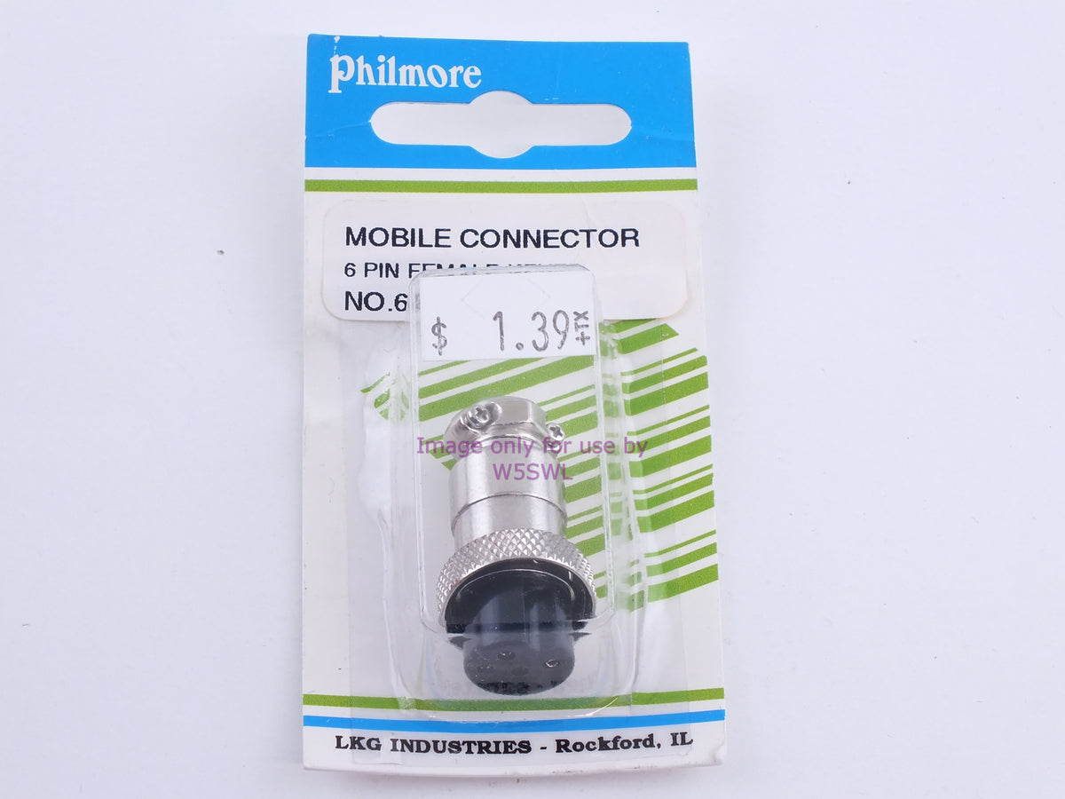 Philmore 61-606 Mobile Connector 6 Pin Female-Keyed (bin107) - Dave's Hobby Shop by W5SWL