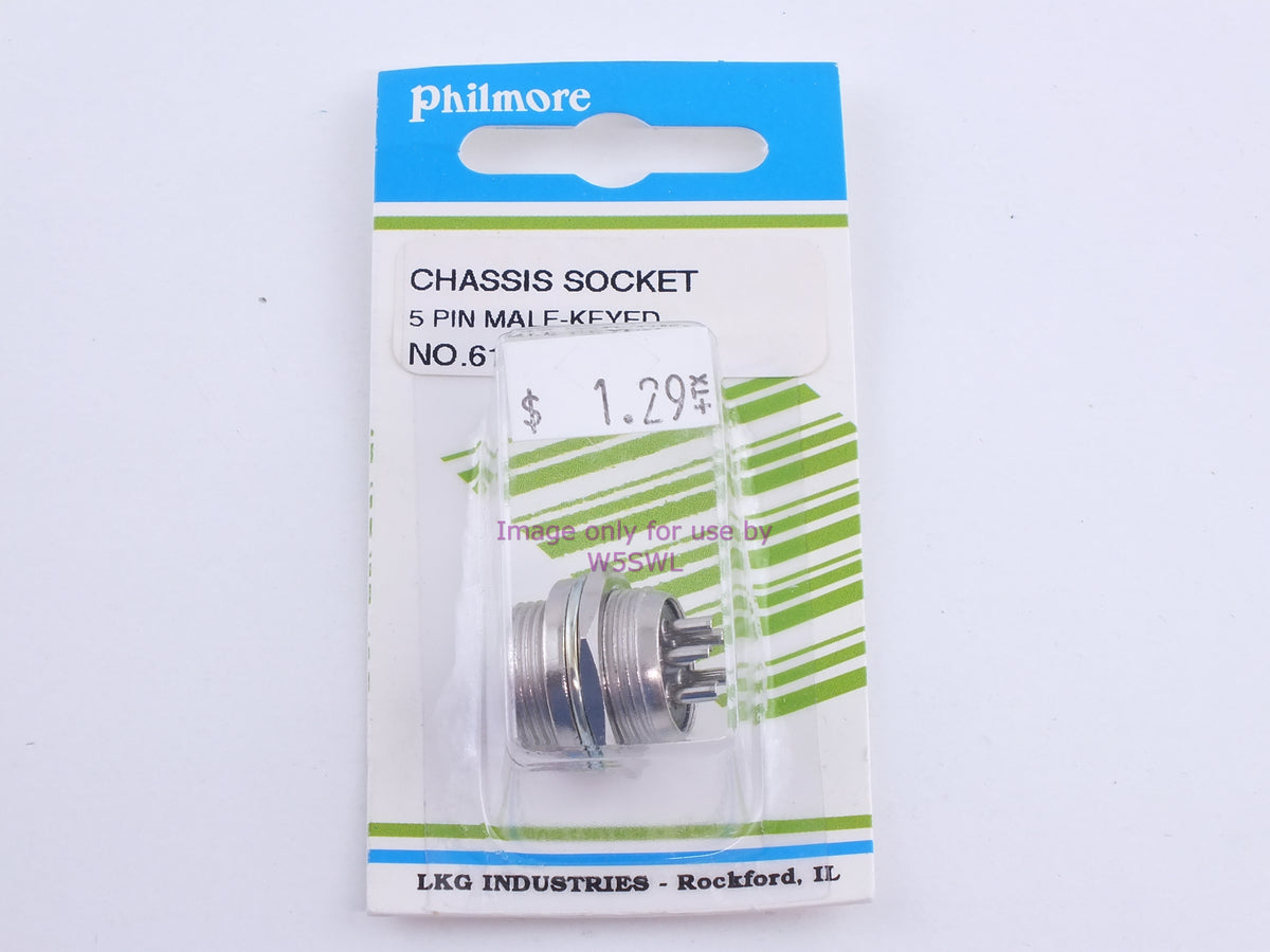 Philmore 61-625 Chassis Socket 5 Pin Male-Keyed (bin107) - Dave's Hobby Shop by W5SWL