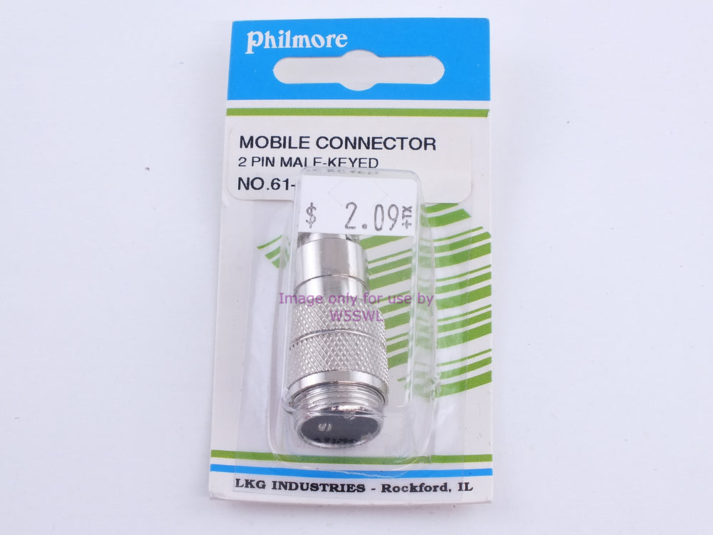 Philmore 61-632 Mobile Connector 2 Pin Male-Keyed (bin107) - Dave's Hobby Shop by W5SWL