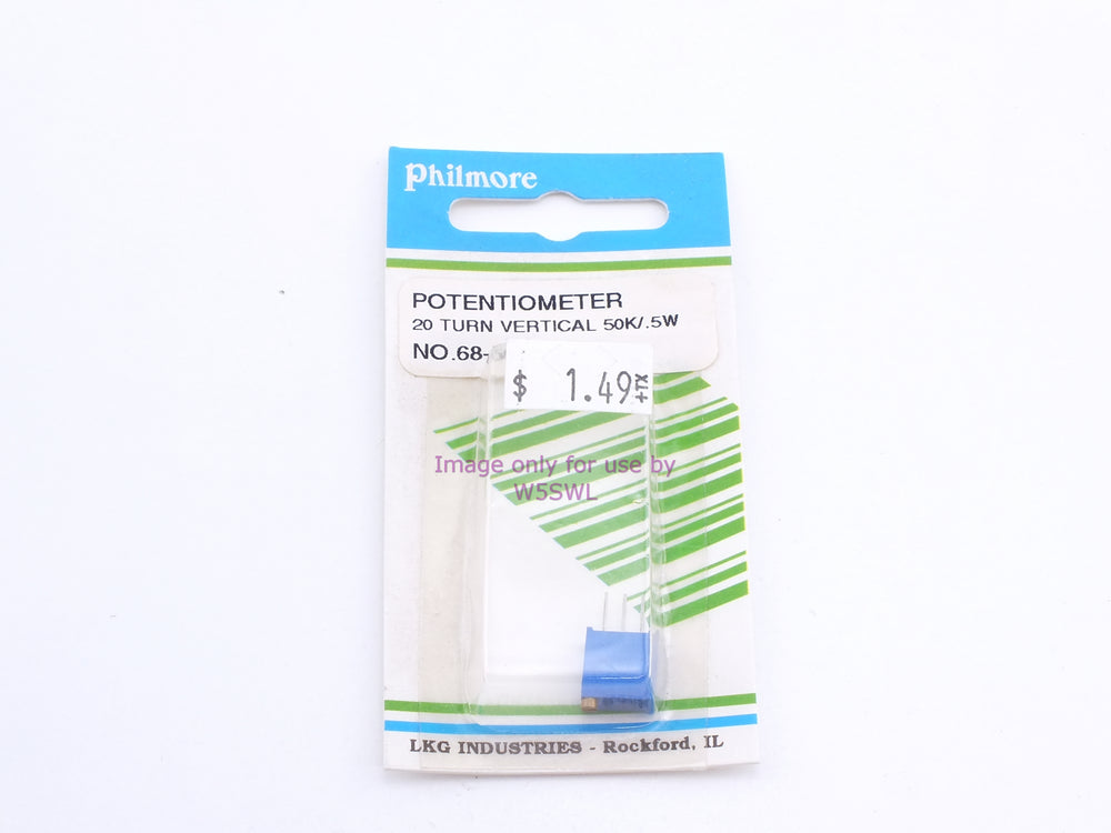 Philmore 68-503 Potentiometer 20 Turn Vertical-50K/.5W (bin64) - Dave's Hobby Shop by W5SWL