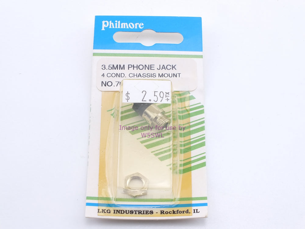 Philmore 70-088 3.5MM Phone Jack 4 Cond. Chassis Mount (bin31) - Dave's Hobby Shop by W5SWL