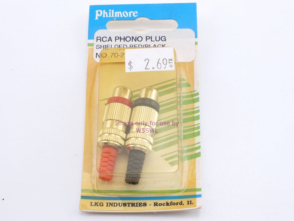 Philmore 70-221 RCA Phono Plug/Jack Shielded-Red/Black (bin29) - Dave's Hobby Shop by W5SWL