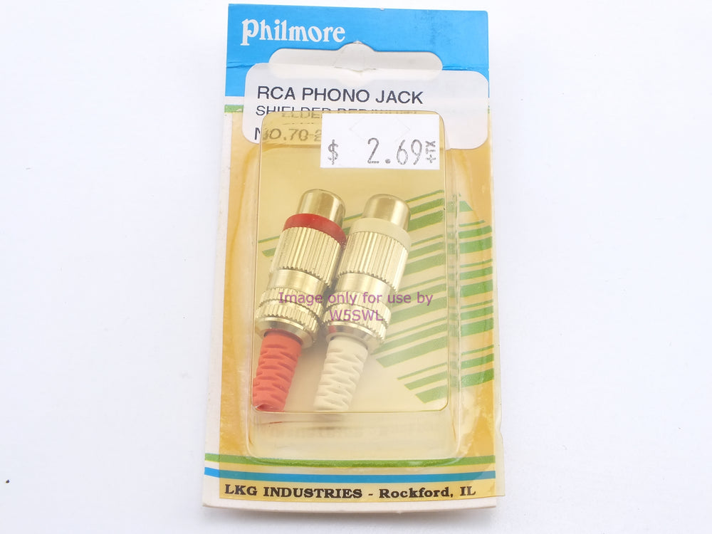 Philmore 70-225 RCA Phono Jack Shielded-Red/White (bin30) - Dave's Hobby Shop by W5SWL