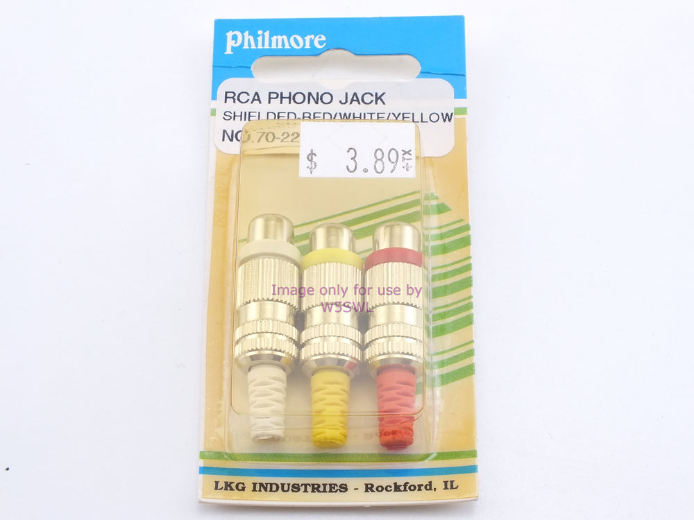Philmore 70-227 RCA Phono Jack Shielded-Red/White/Yellow (bin30) - Dave's Hobby Shop by W5SWL