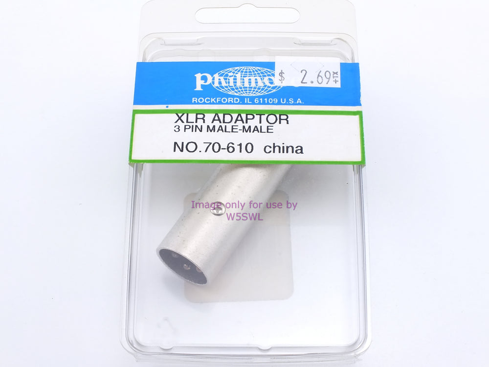 Philmore 70-610 XLR Adapter 3 Pin Male to 3 Pin Male (bin2) - Dave's Hobby Shop by W5SWL