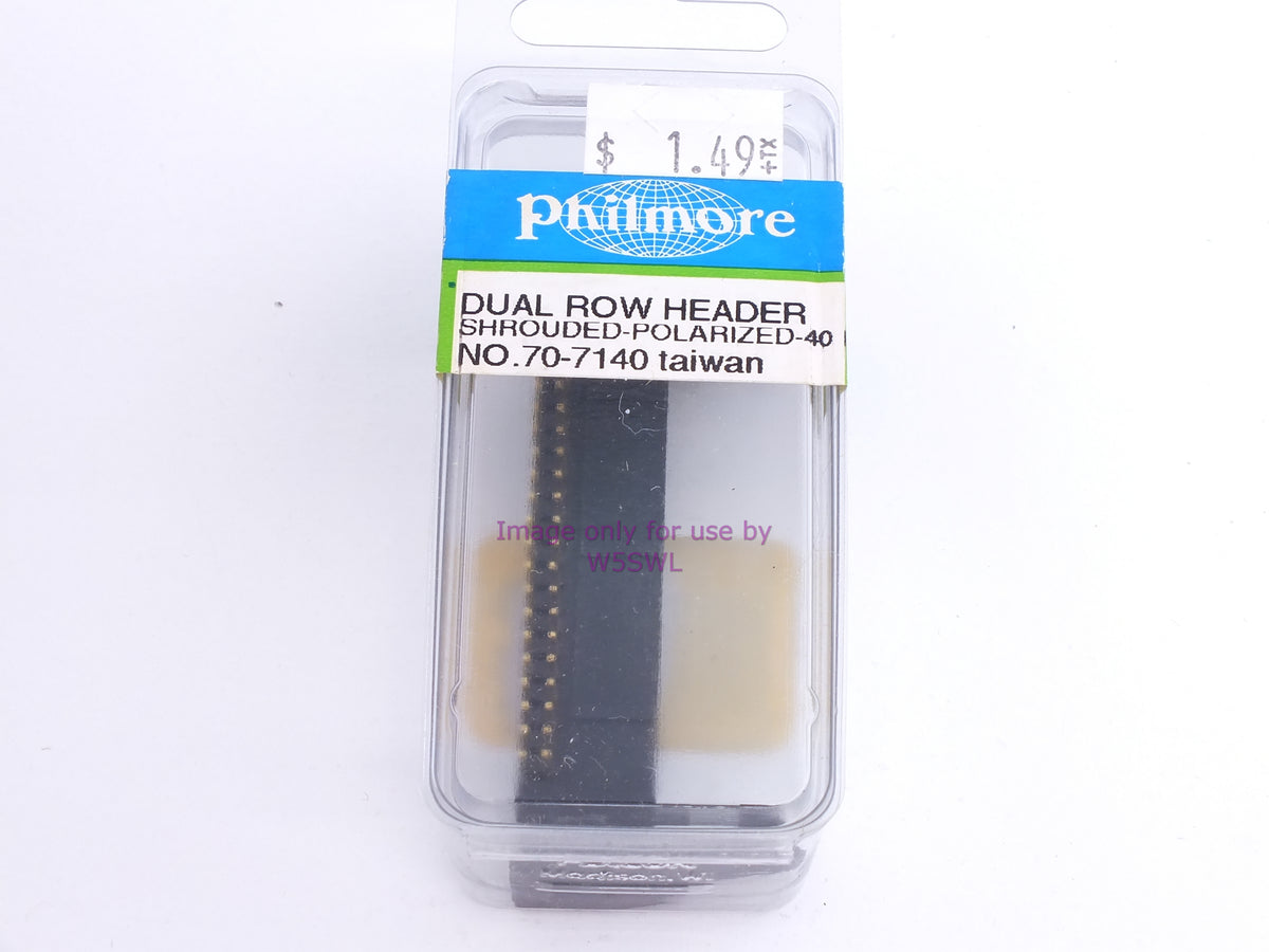 Philmore 70-7140 Dual Row Header Shrouded-Polarized-40 Pos. (bin112) - Dave's Hobby Shop by W5SWL