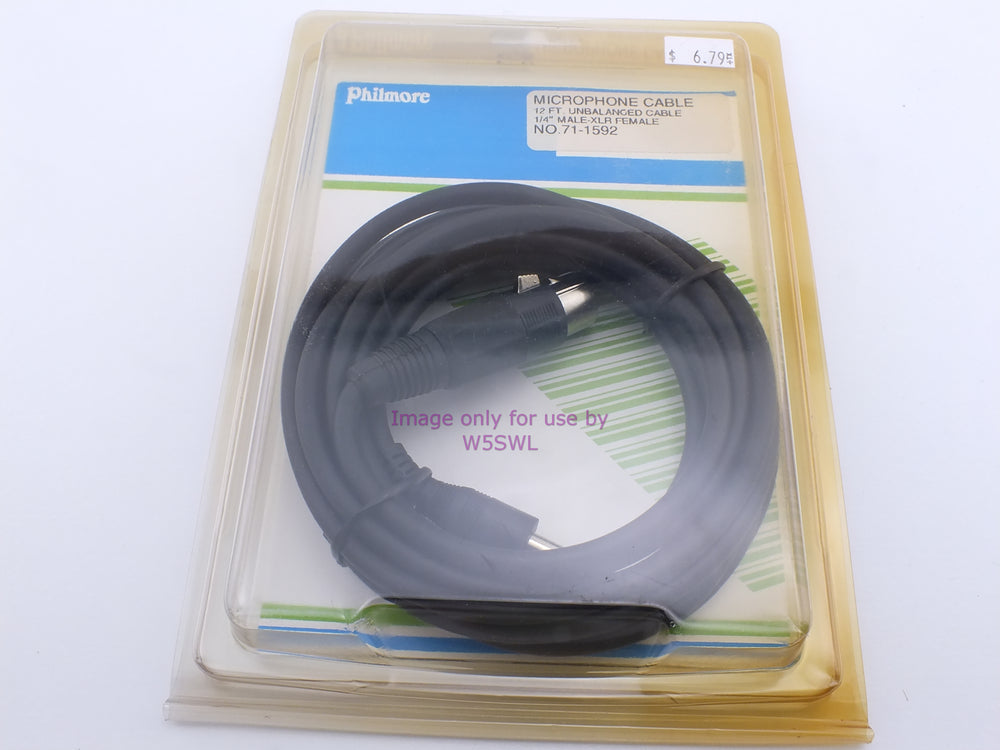 Philmore 71-1592 Microphone Cable 12ft Unblanced Cable 1/4" Male to XLR Female (Bon71) - Dave's Hobby Shop by W5SWL
