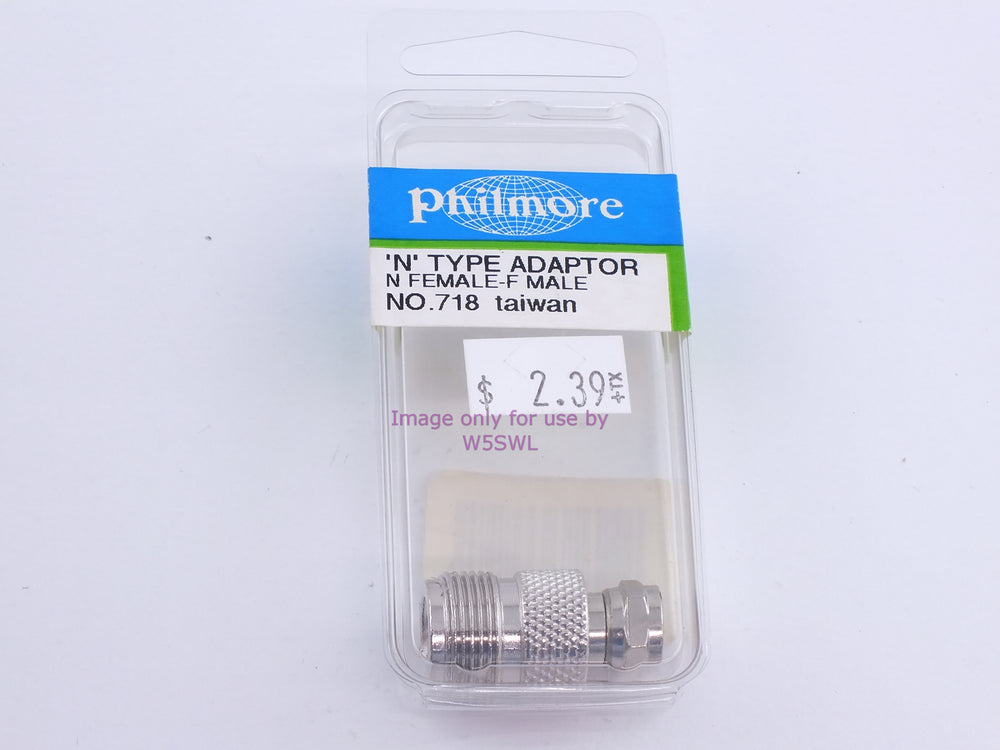 Philmore 718 'N' Type Adaptor N Female-F Male (bin107) - Dave's Hobby Shop by W5SWL