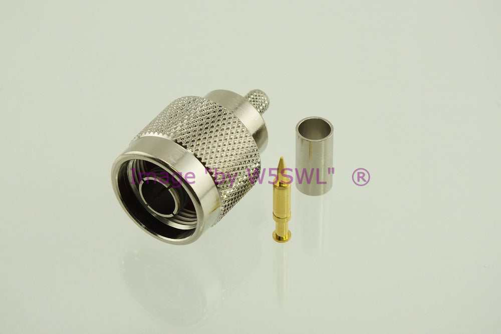 W5SWL Brand N Male Coax Connector Crimp Connector Teflon Gold RG-58 - Dave's Hobby Shop by W5SWL