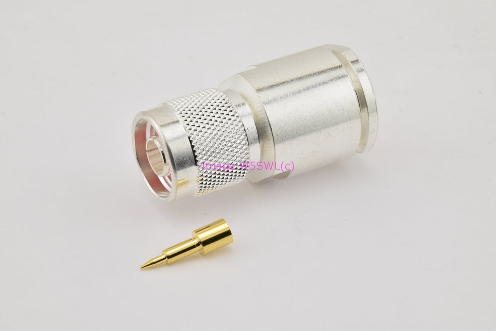 N Male Silver Connector Clamp for LMR-600 Series Cable - by W5SWL - Dave's Hobby Shop by W5SWL