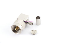 Load image into Gallery viewer, W5SWL Brand UHF Male PL-259 Right Angle Coax Connector RG-8X LMR-240 - Dave&#39;s Hobby Shop by W5SWL
