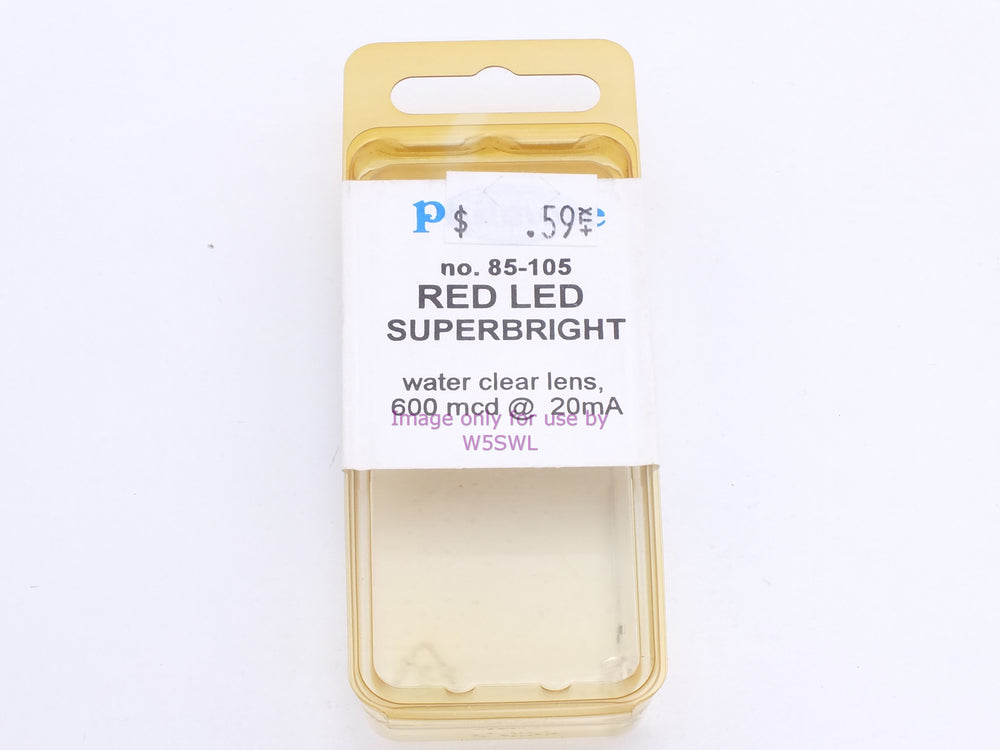 Philmore 85-105 Red LED Superbright Water Clear Lens 600mcd@20mA (bin62) - Dave's Hobby Shop by W5SWL